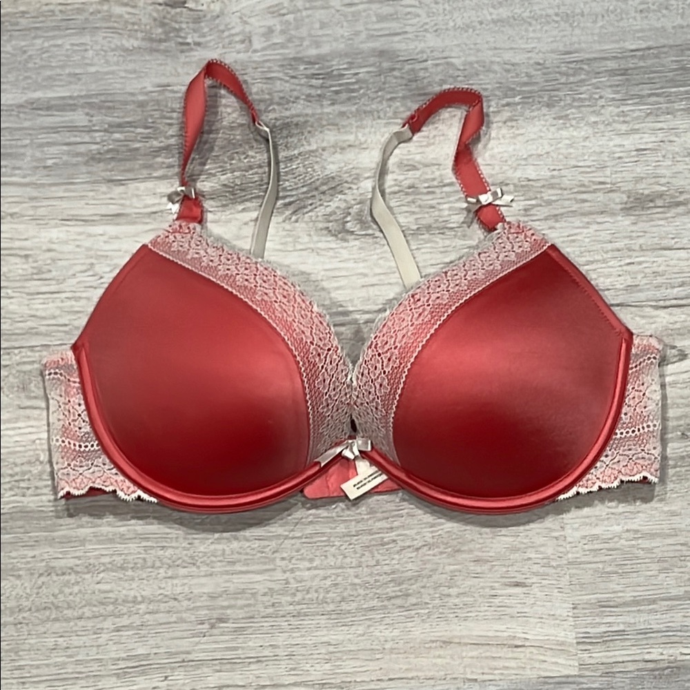Aerie Women's Pink with Lace Trim Emma Bra